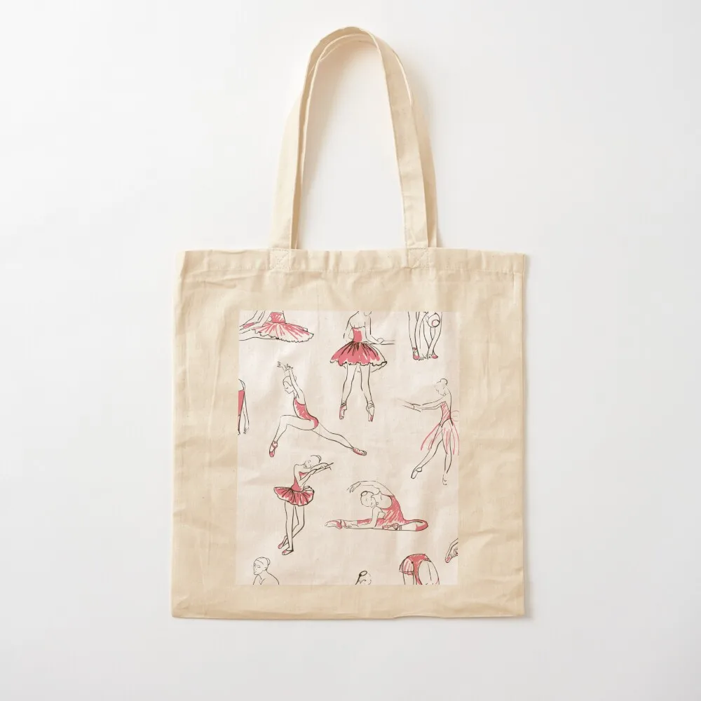 ballerina standing in a pose seamless pattern Tote Bag large tote bag Women's tote bag great