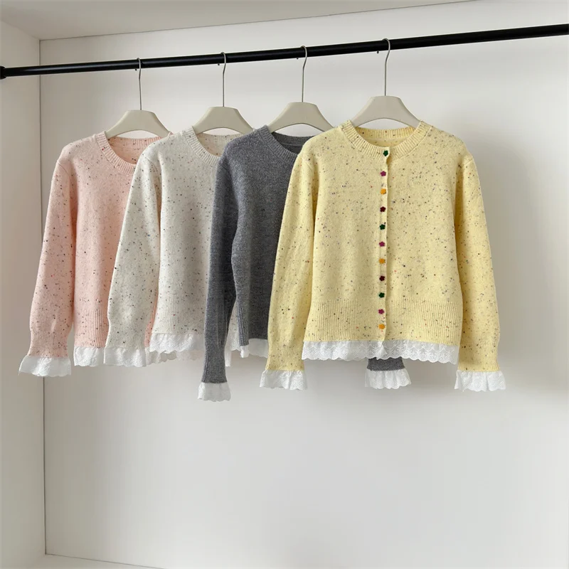 

Корейский женский кардиган, свитер на пуговицах, универсальное осенне-зимнее длинное вязаное пальто из полиэстера све