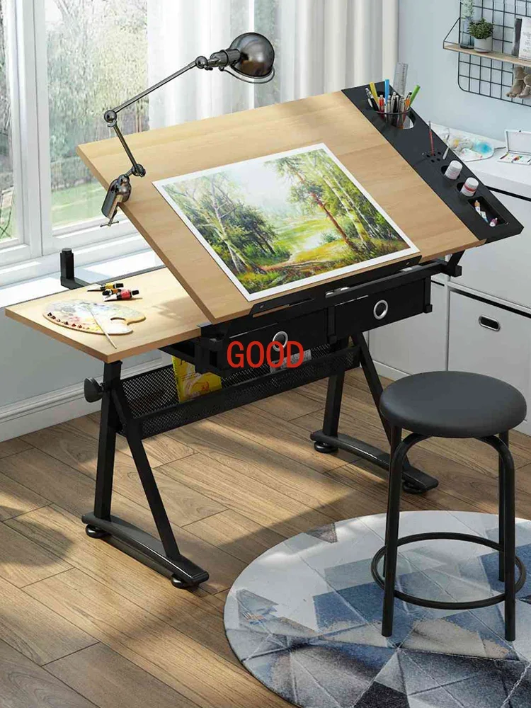 Bevel Lifting Drawing Painting Calligraphy Easel Drawing Board Painting Table Desk Learning Writing Computer Desk Workbench