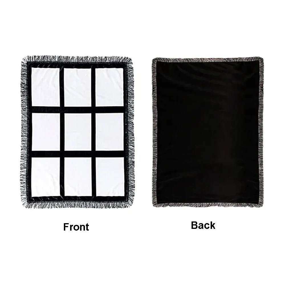 2pcs Pack Blank Sublimation 9 Photo Panels Velvet Blanket