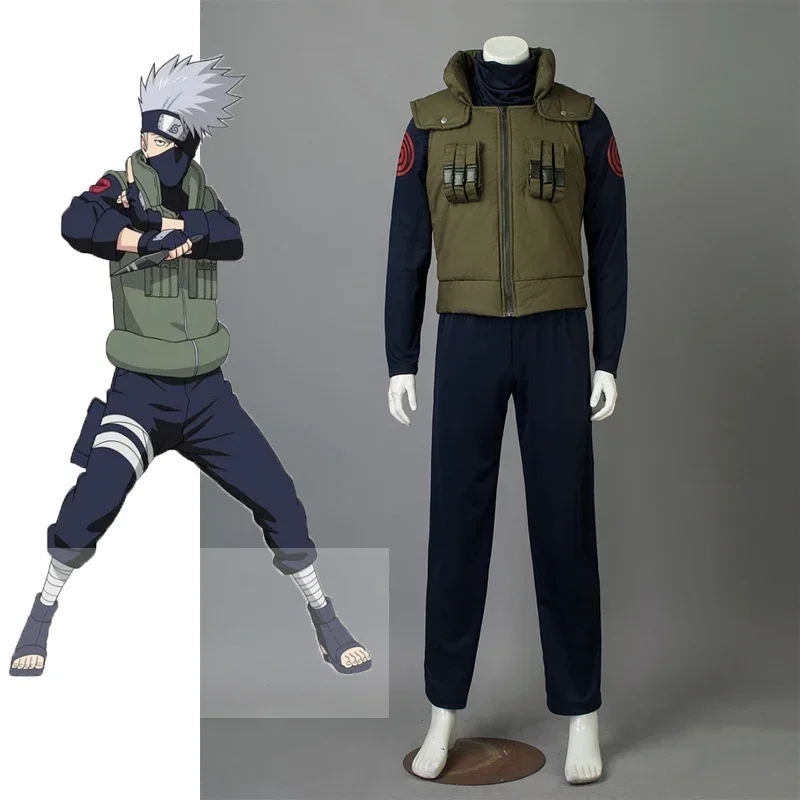 Costumes de cosplay Halloween Hatake Kakashi, uniforme de spectacle d'anime, vêtements de ninja, ensemble de costumes d'Halloween pour