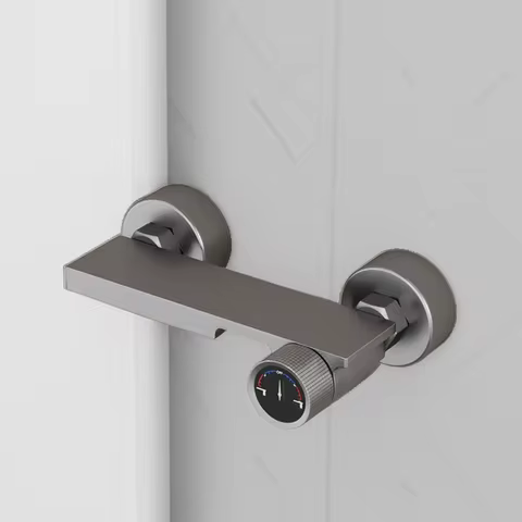 Solid Brass Deck Mounted Tub Shower Faucet - Hot/Cold High Flow Mixing Valve with Shower Head, Bathroom Fixture