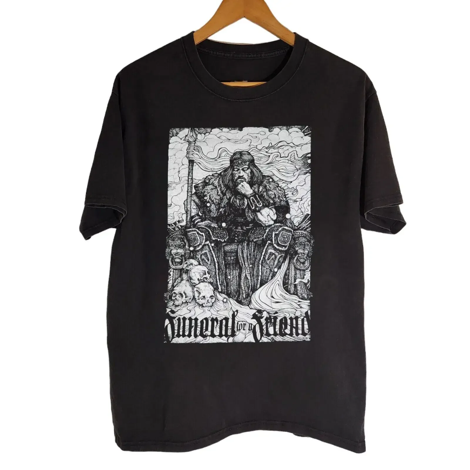 FUNERAL FOR A FRIEND Band Retro Black All Size T Shirt OM74 vintage Washed Comfortable Breathable Stylish Unisex Versatile Soft