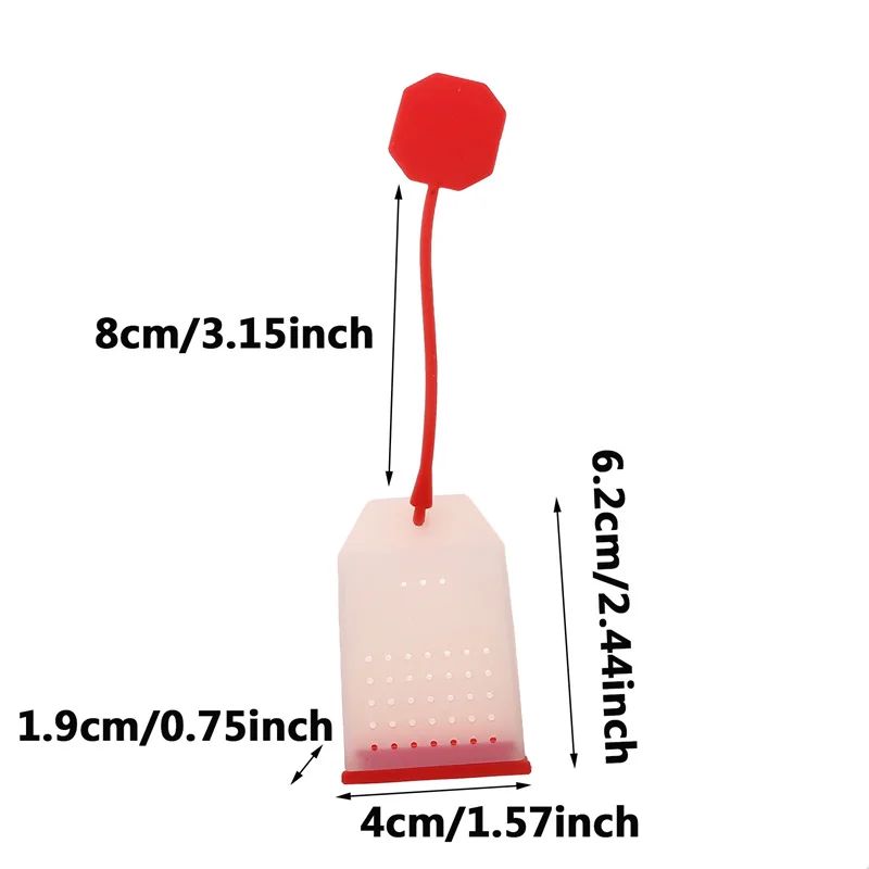 2/4pcs Silicone Tea Infuser Bag Reusable Safe Loose Leaf Tea Bags Strainer Filter for Tea Drinker Utensils Kitchen Gadgets
