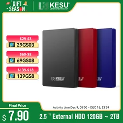 KESU HDD 휴대용 외장 하드 드라이브, PC, 맥, 데스크탑, 맥북과 호환 가능한 USB 3.0 스토리지, 2.5 인치, 320 gb/500 gb/750 gb/1 tb