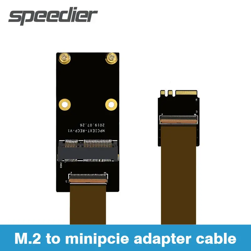 Cable adaptador de placa base M.2 A Mini PCIe, tarjeta de red M.2 NGFF, llave A/E A Minipcie mPCIe, extensor de extensión de cinta Flexible