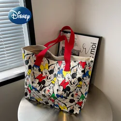 MINISO Disney 2023 borsa a tracolla da donna di nuova moda borsa a tracolla da donna in tela di grande capacità Cartoon Trend Tote Bag