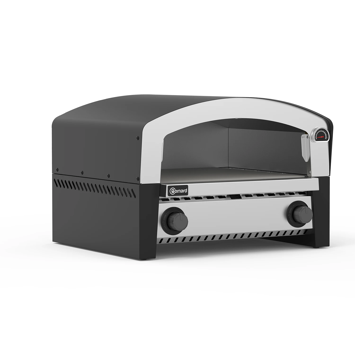 Portable Professional Outdoor Pizza Oven Used on Gas or Charcoal BBQ Grill With Pizza and Wooden Handle