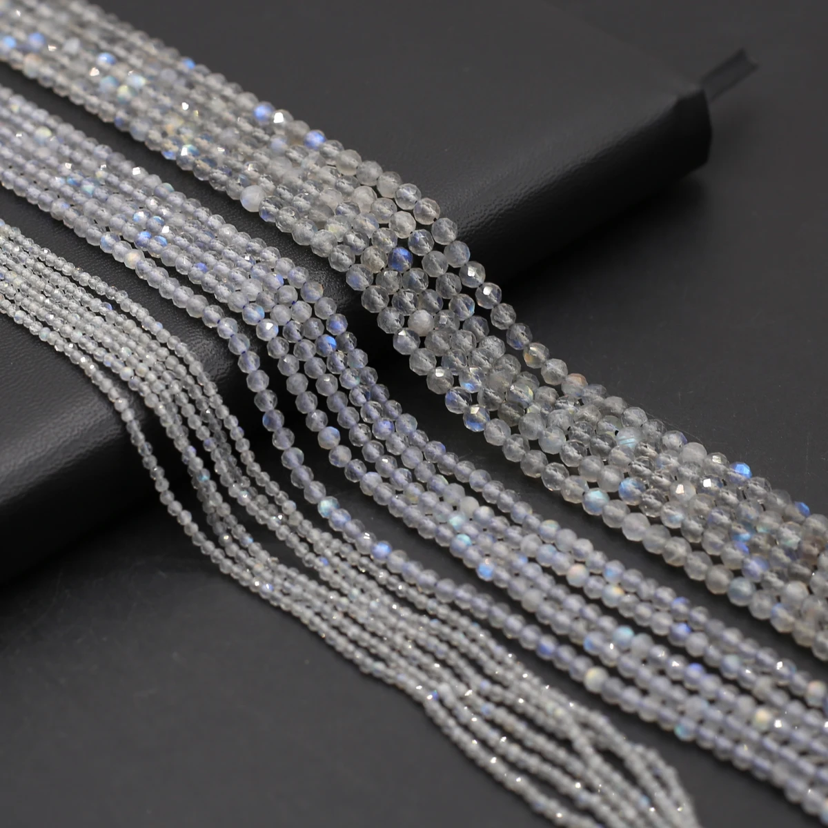 2 3 4mm Natural Stone Round Faceted Flash Labradorite Spacer Tiny Beads for Jewelry Making DIY Necklace Bracelet Accessories