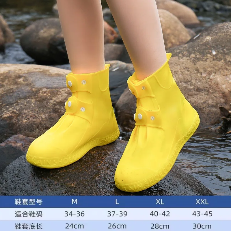 2026 Upgraded Waterproof Shoe Cover Anti Slip Thickened Wear-resistant Repeatedly Used, To Prevent Rain Men's women's rain boots