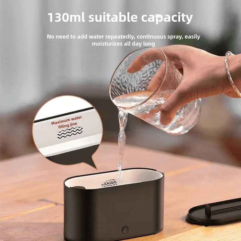 Custom.Cozy Fireplace-Inspired Aromatherapy Diffuser with-Color Flames, USB Powered, 4.4oz Cold Mist Humidifier & Fragra