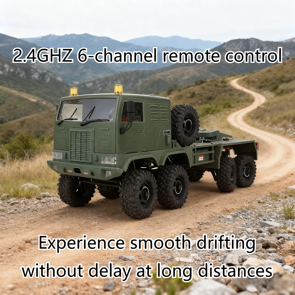 รถบรรทุกจำลองควบคุมระยะไกล CR18P 1/18 8WD ขับเคลื่อน 8 ล้อ 6 ช่องสัญญาณ พร้อมระบบบังคับเลี้ยว 8 ล้อ รถของเล่นบังคับวิทยุไฟฟ้า