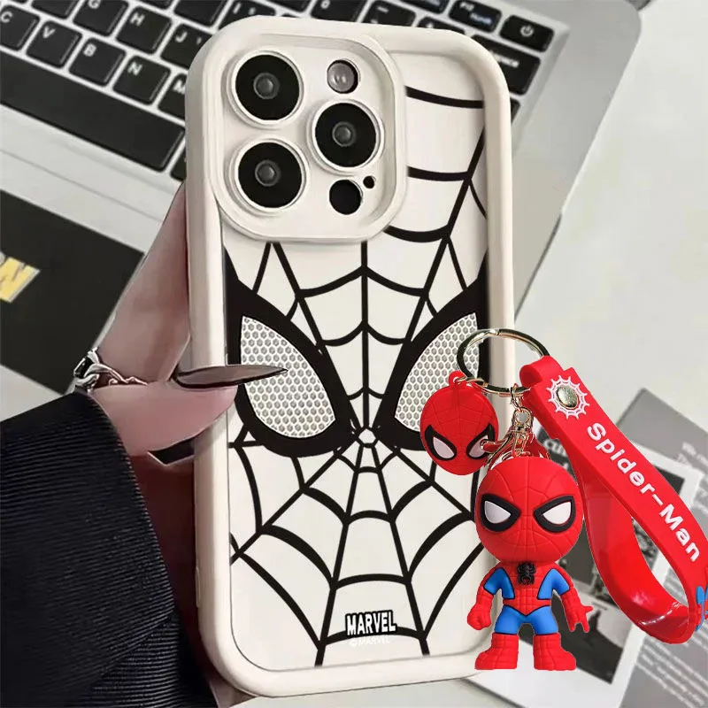 Marvel Spider Man Plain Multistep TPU Soft Phone Cases For iPhone 16 15 14 13 12 11 Pro Max XR XS 7 8 Plus Silicone Cover Etui image 5