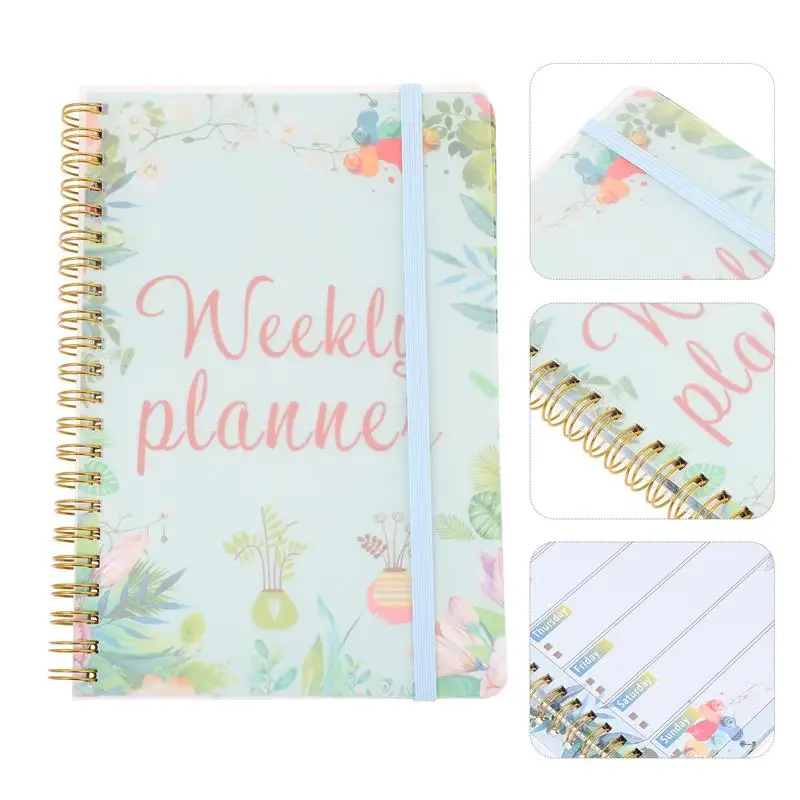 Schedule Agenda Planner Daily Paper Notepad Spiral Student Pocket Calendar Notebooks Daily Schedules Spiral Goals Journal