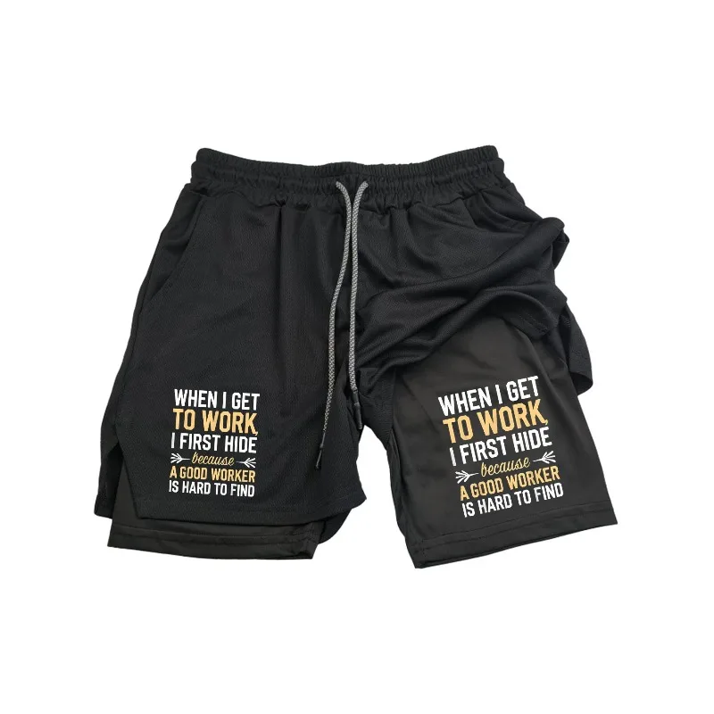 Stretchy Performance Men's 2-in-1 Athletic Shorts Suitable for Gym Training Fashion Quick-dry Sports Running Moisture Absorbing