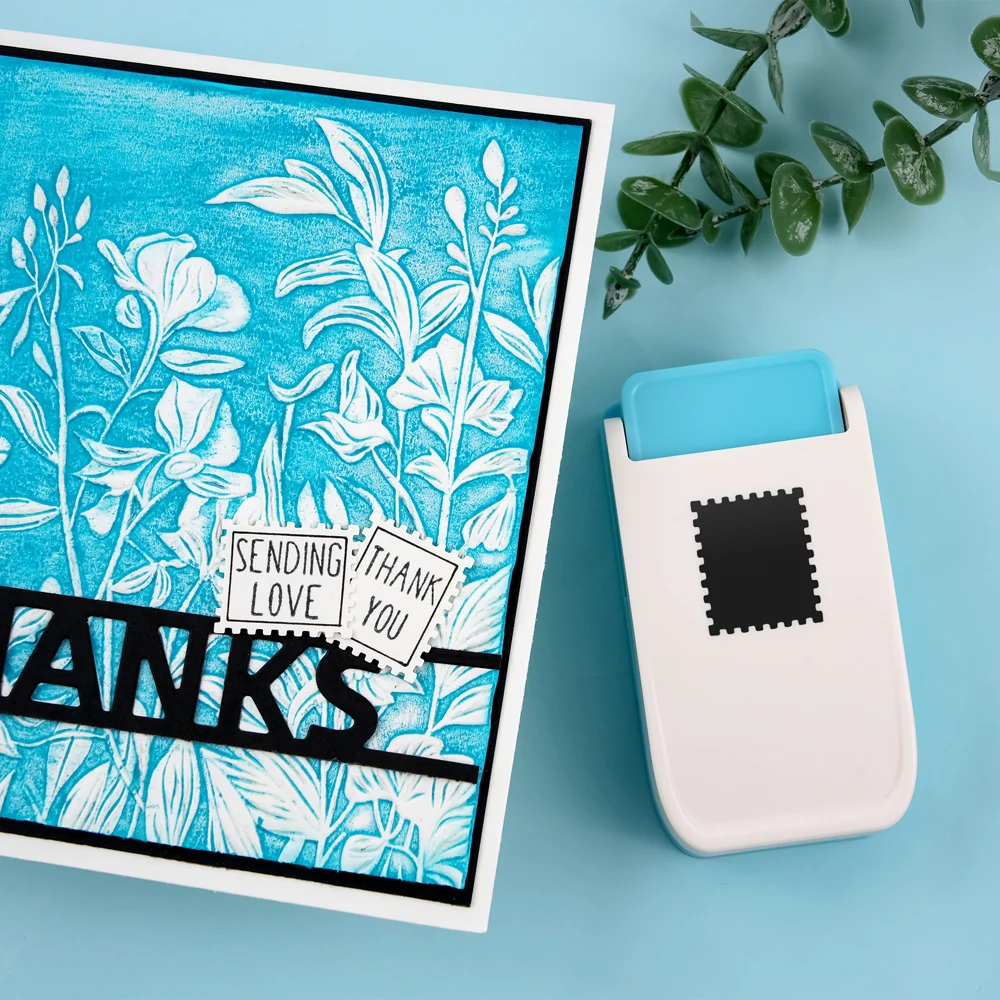 1X0.8 بوصة مستطيلة ختم البريد لكمة ، صدفي مستطيل رافعة عمل الحرفية لكمة لصياغة الورق سكرابوكينغ DIY بطاقة #6