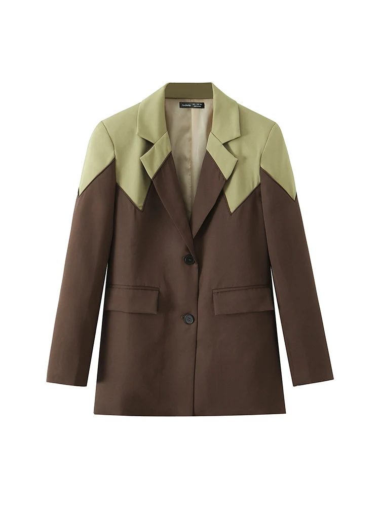 

Новый женский модный универсальный темпераментный топ с длинными рукавами и низ в европейском стиле, тонкий пиджак в тон