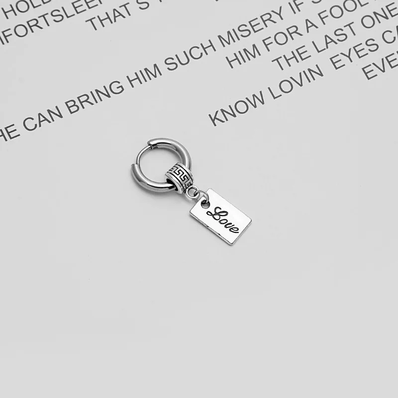 Earrings Stainless Steel Tassel Chain Skull Spike Cross Hip Hop Silver Tone Lightweight Comfortable Daily Office Party