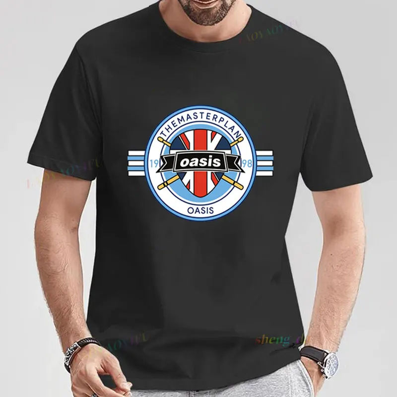 Camiseta OASIS LIVE 25 "واحة الموسيقى جولة حول العالم المحملة بالتأكيد ربما الذكرى الجرافيك تي شيرت القطن الخالص الصيف Y2k الملابس
