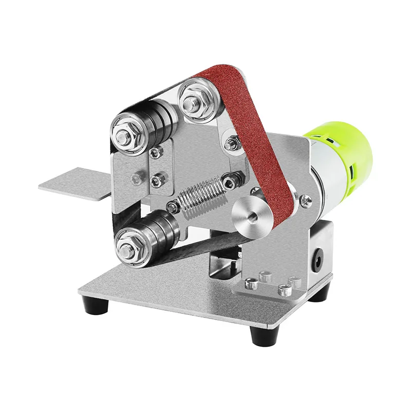 Mini Electric Belt Sander DIY Polishing Grinding Machine Fixed Angle Sharpen Machine Blade Desktop Cutter Edges Power Tool