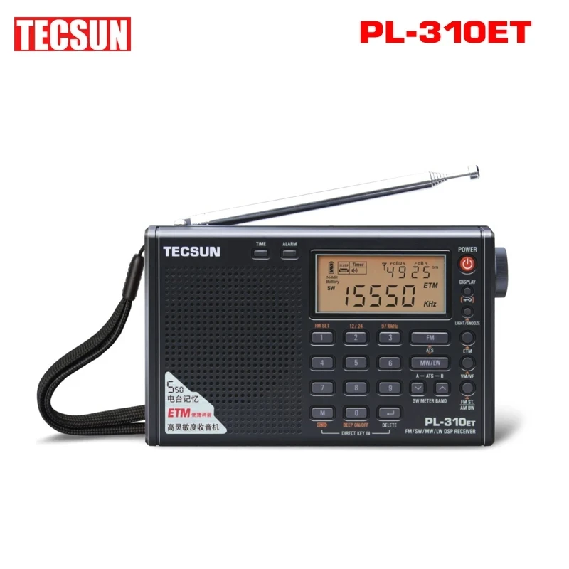 Tecsun-Radio portátil de banda completa PL-310ET, pantalla Digital LED, FM/AM/SW/LW, estéreo, con señal de fuerza de transmisión