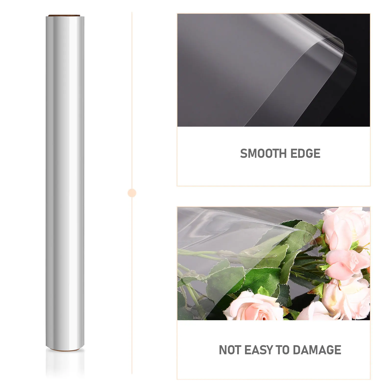Cellophane Wrap Roll 2.5 Mil Transparent 43x3000cm for Gifts, Baskets, Flowers, Treats & Craft Packaging