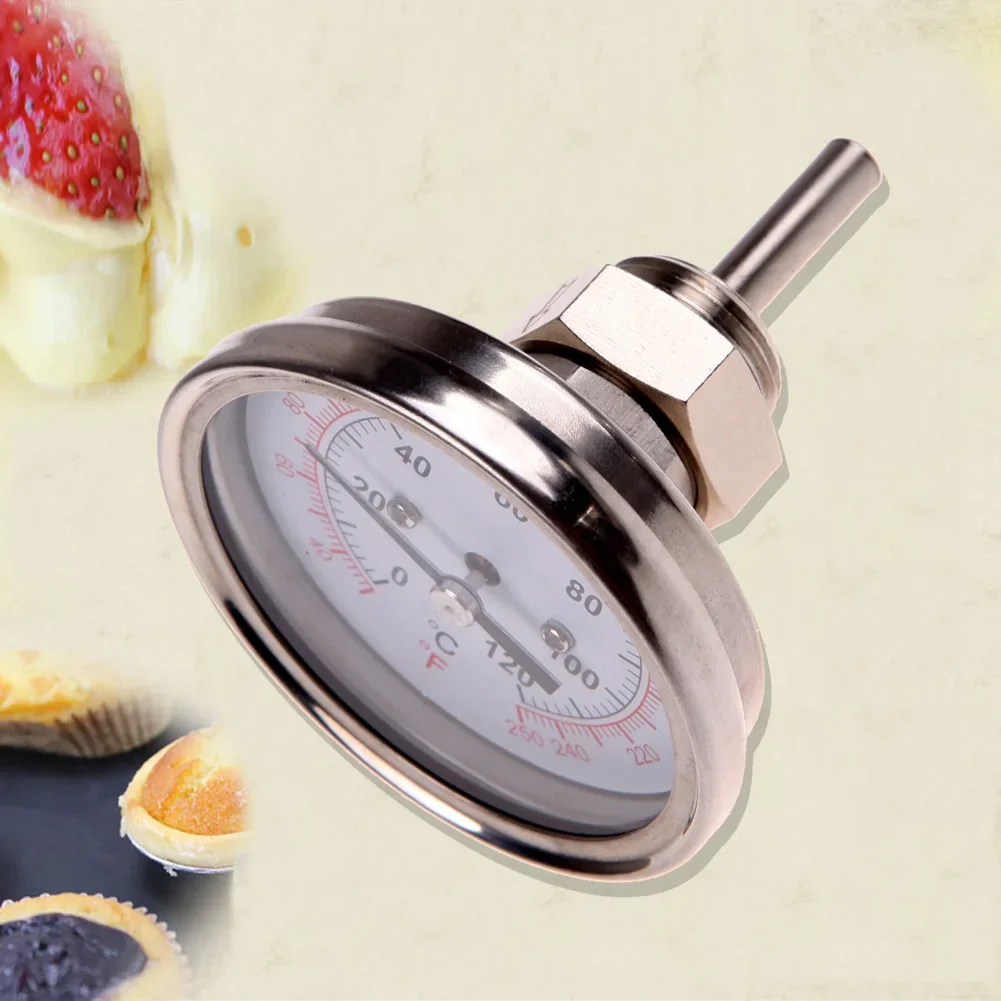Stainless Steel Barbecue Thermometer Multi-function Oven Cooker Thermometer High Temperature Practical for Condenser Or Brew Pot