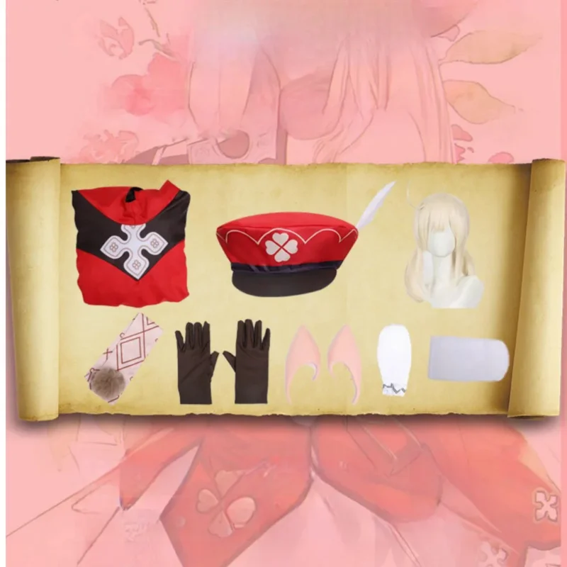 Klee Cosplay Anime juego Klee disfraz vestido pantalones sombrero peluca traje Klee Cosplay disfraces mujeres niños