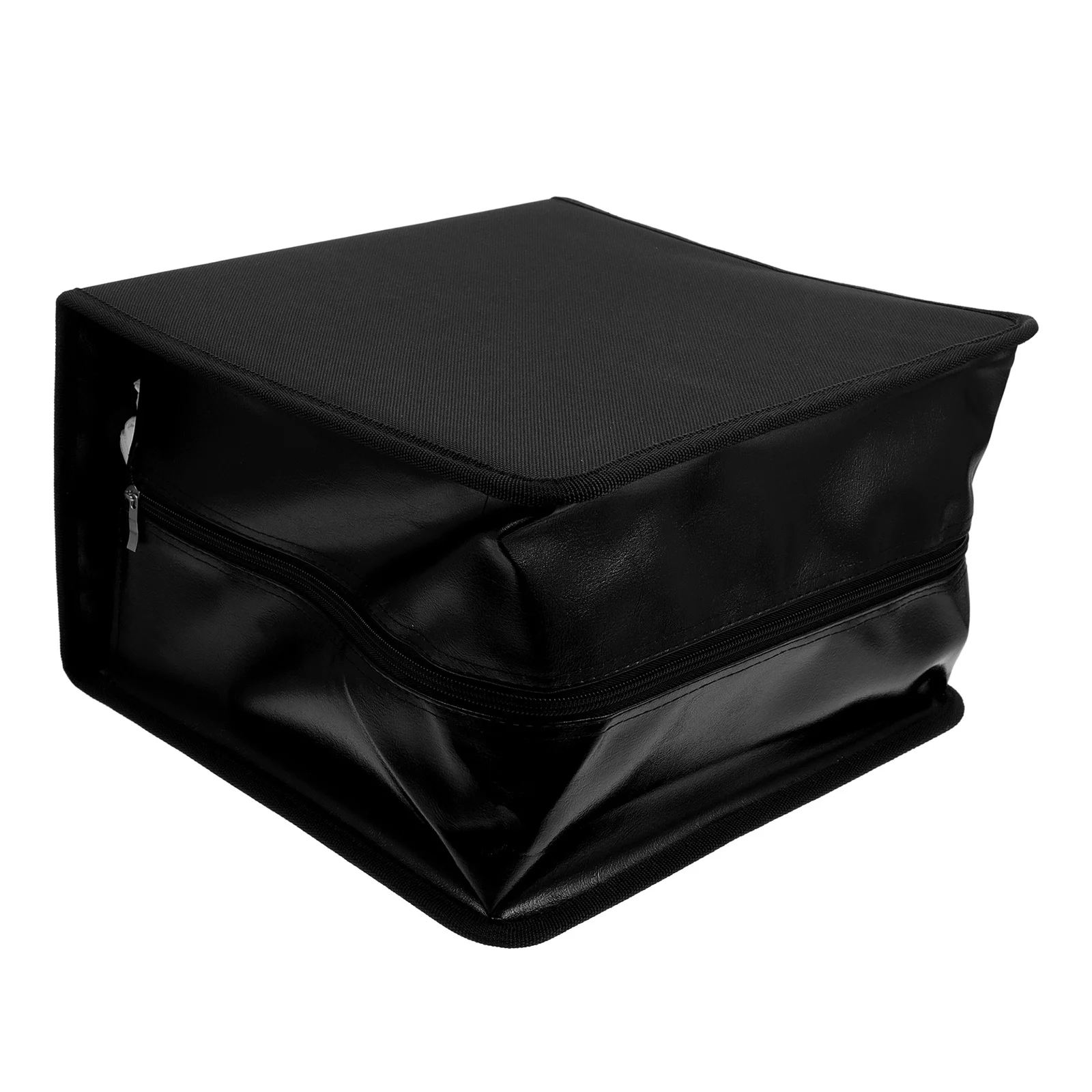 

500 Capacity Cd Case PU Dvd Storage Organizer Large Black Holder with Handle Portable Wallet for Home Travel Car