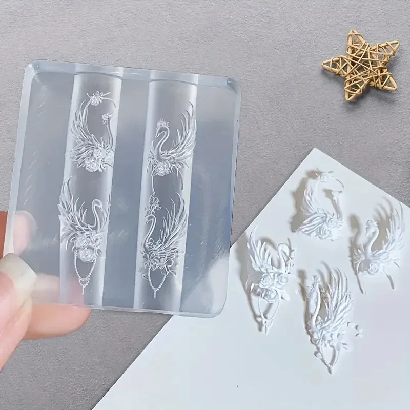 

Reusable Soft Silicone 3D Embossed Nail Art Mold Featuring Bows,Butterflies and Flower Perfect for DIY Nail Art&Charm Decoration