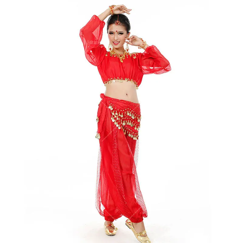 Conjunto de traje de danza del vientre para mujer, traje de princesa Noble, Bollywood, Jasmine, Cosplay, escenario, actuación, Rave, árabe, indio