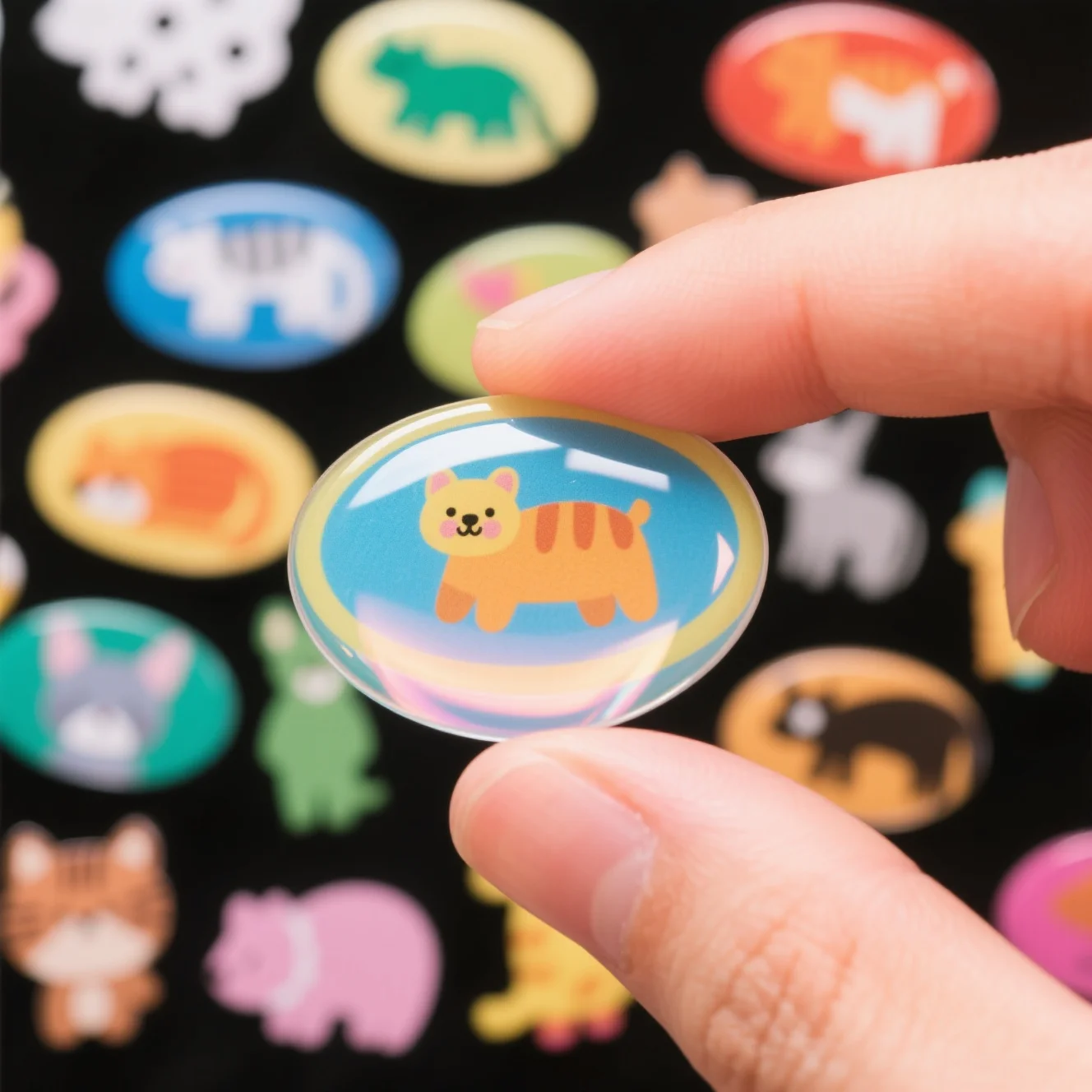 

Купольная наклейка с постоянным клеем для надежного склеивания на любой поверхности