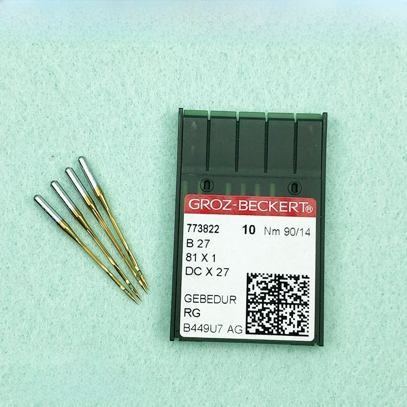 

Термостойкая золотая игла Gross X27 с титановым нитридным покрытием для оверлоков и швейных машин, для домашнего использования и работы с тканями