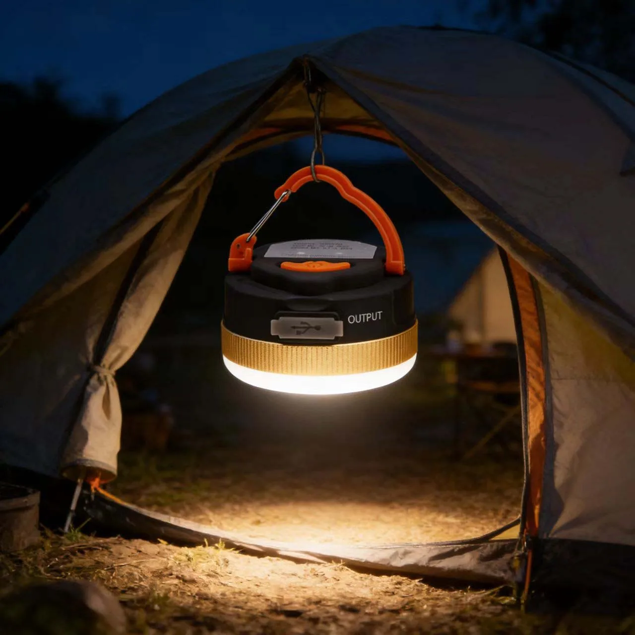 

Hanging Tent Light LED Camping Lantern Tent Lighting 3 Lighting Modes Adjustable Brightness Levels Built-in Magnetic Back