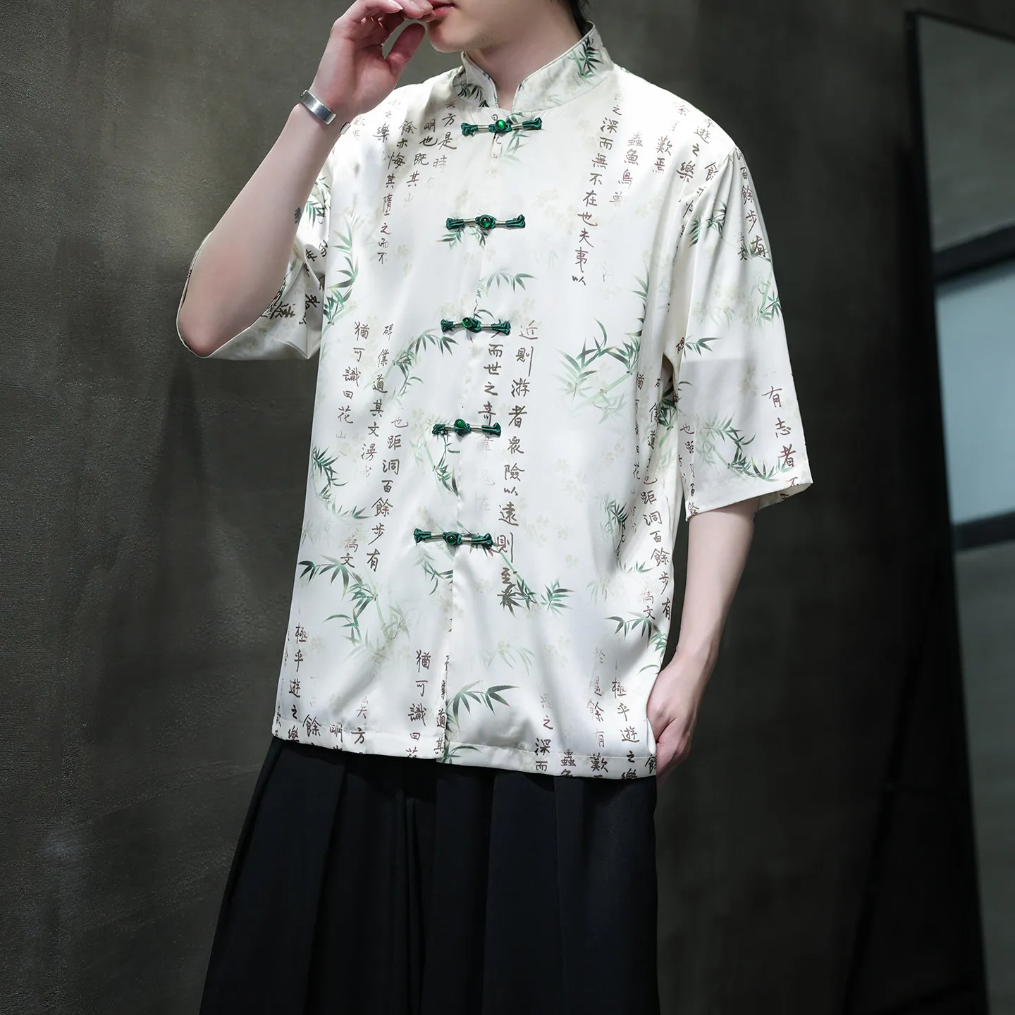 

2026Shirts Men Printed Casual Comfortable Oversize Short Sleeves Shirts Men Retro Hawaiian Beach Breathable Tang Suit Shirts Men