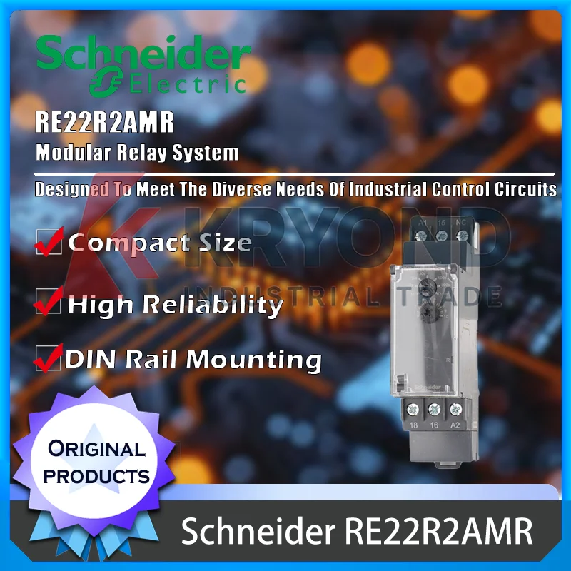

Schneider RE22R1KMR RE22R2AMR Relay for Industrial Automation and Control Systems Provides Switching High Current Capacity
