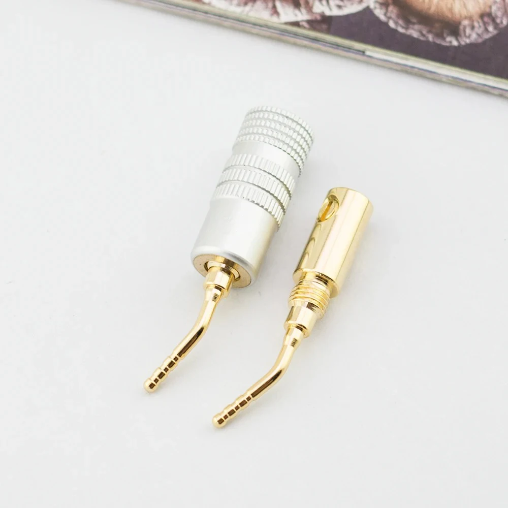 HIFI Gold Plated High Quality Welding Free Banana Plugs 4mm for Speaker Adapter Audio Jack Plug Wire Cable Connectors