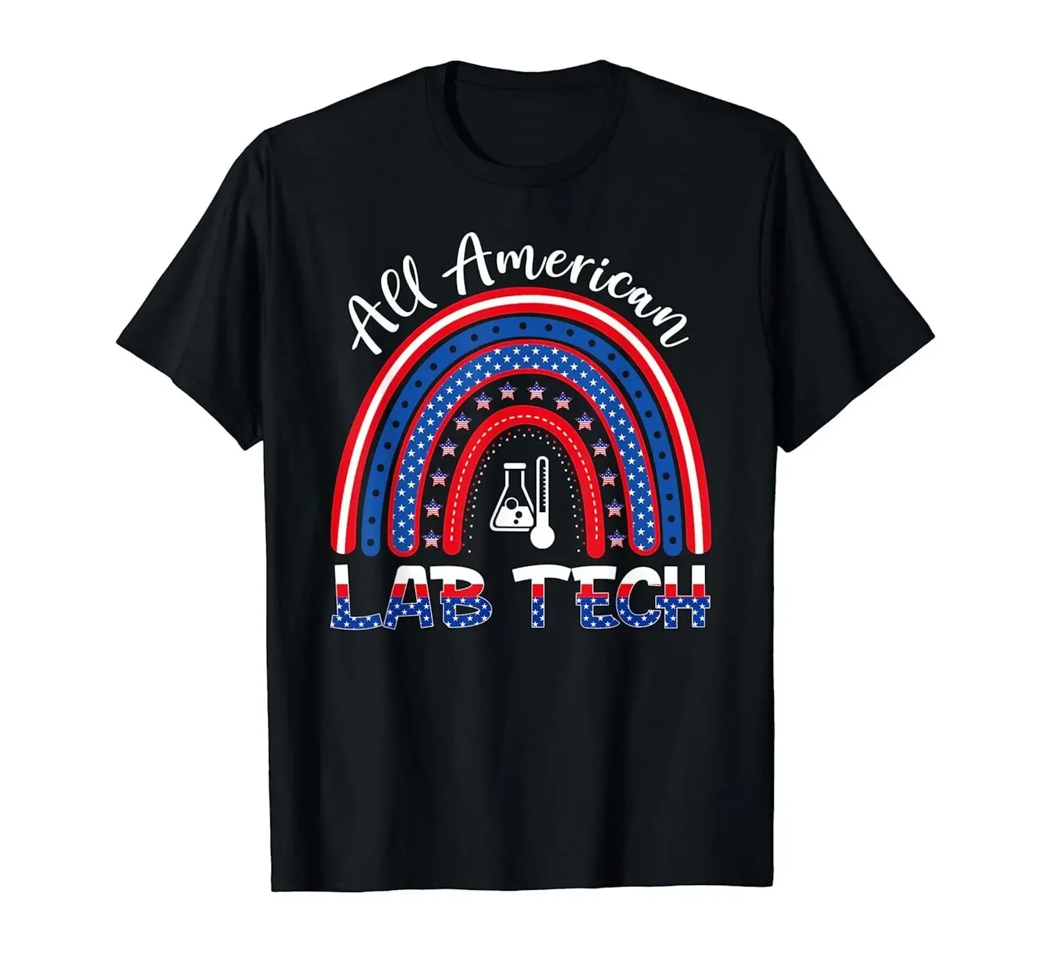 USA Rainbow All American Lab Tech 4th Of July Independence Day T-Shirt