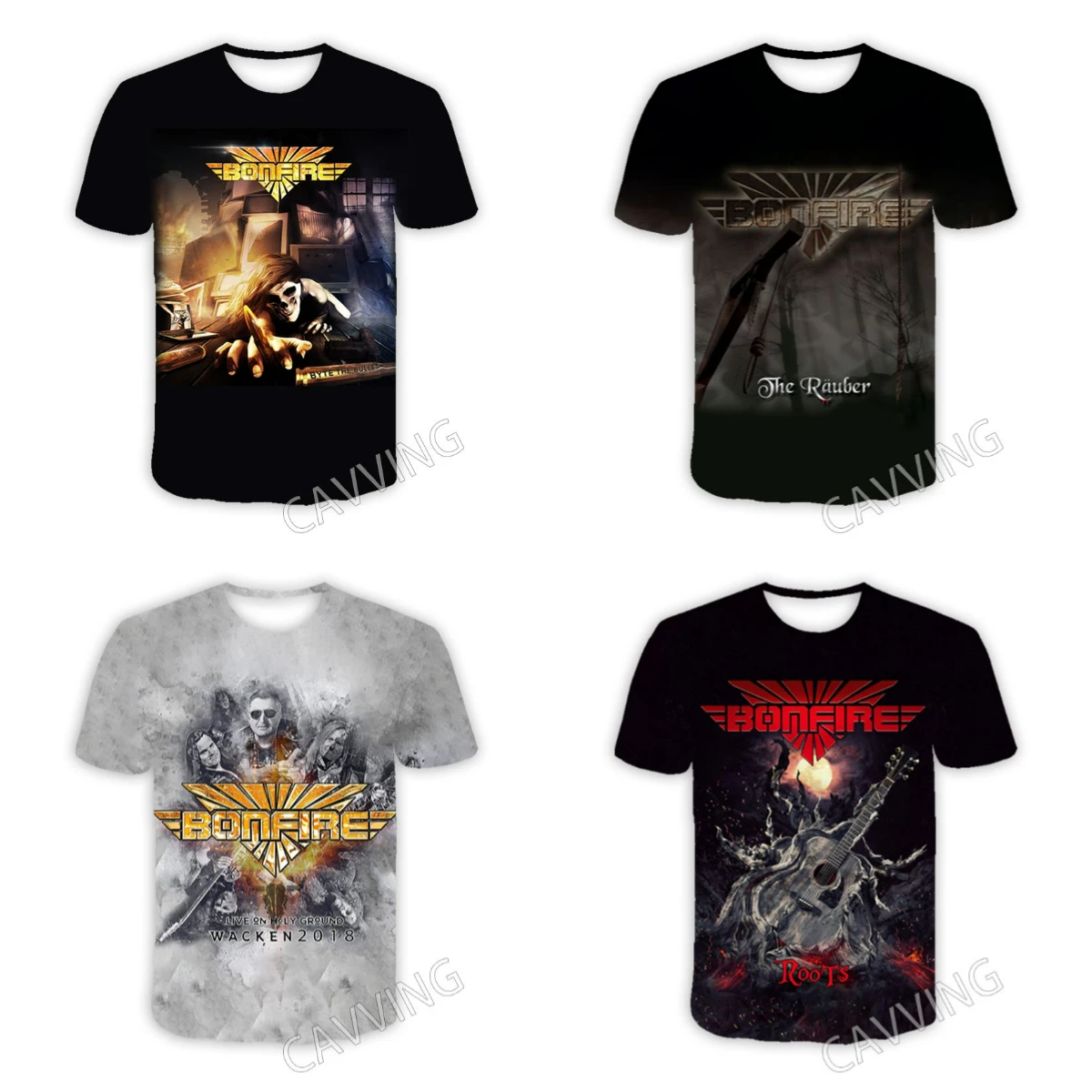 

2025CAVVING Повседневная футболка с 3D принтом Campfire Band Футболка в стиле хип-хоп Топ в стиле Харадзюку Мужская/женская одежда Быстросохнущий топ MOTO