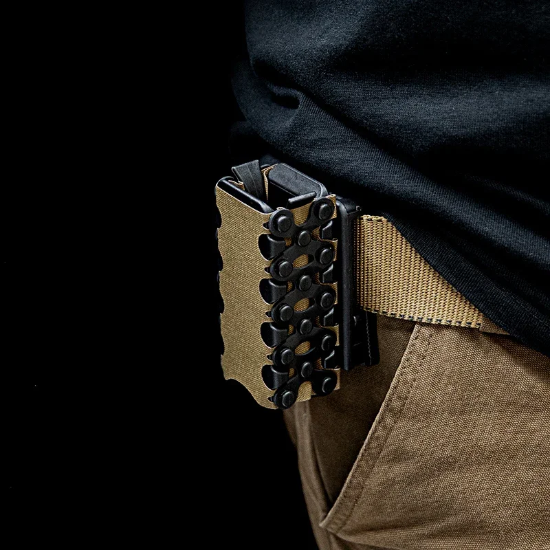 Belt AUTOMATIC RETENTION MAGAZINE CARRIER With Clip for 5cm belt, Mag Pouch for 1911 9mm 2011 .45 Mag