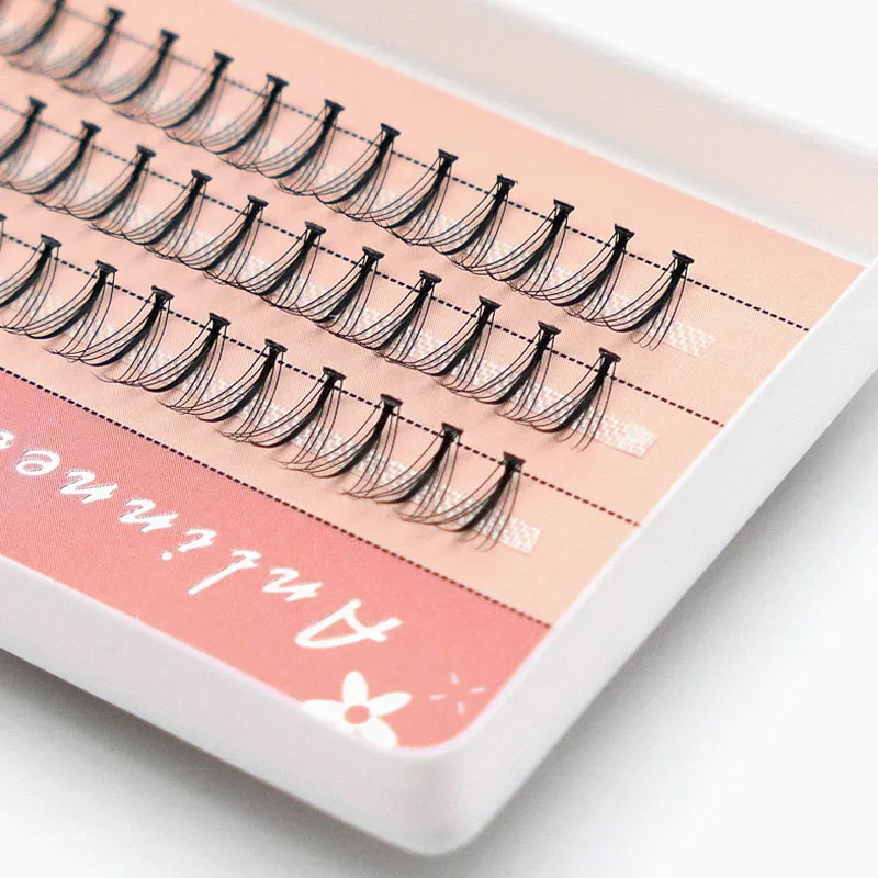 Sandwich Design False Eyelashes 60 Clusters C Curl Natural Fluffy Easy to Apply DIY Individual Lashes Extension