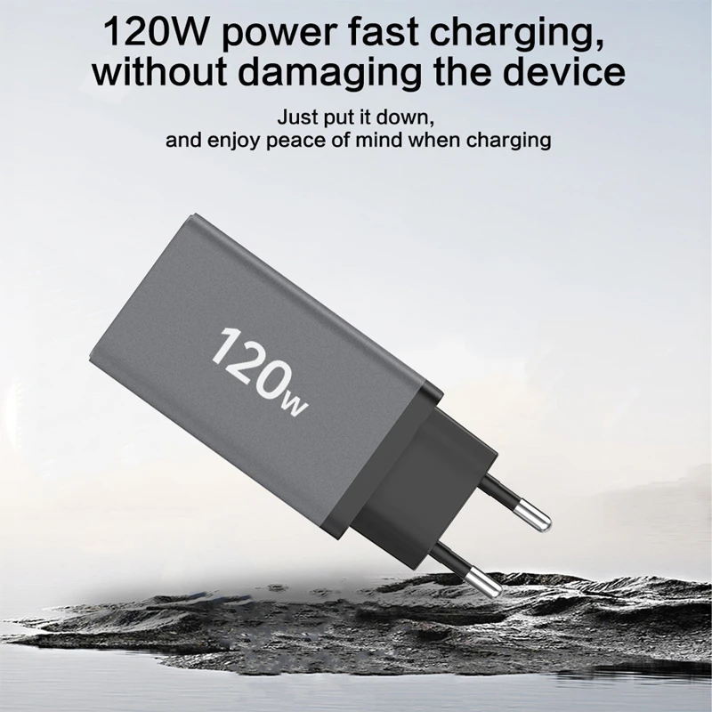 Lenovo 120W Ladegerät Dual-Port PD Adapter Schnellladestation für Smartphone Universal EU US UK Stecker Wandladegerät – Detail 1
