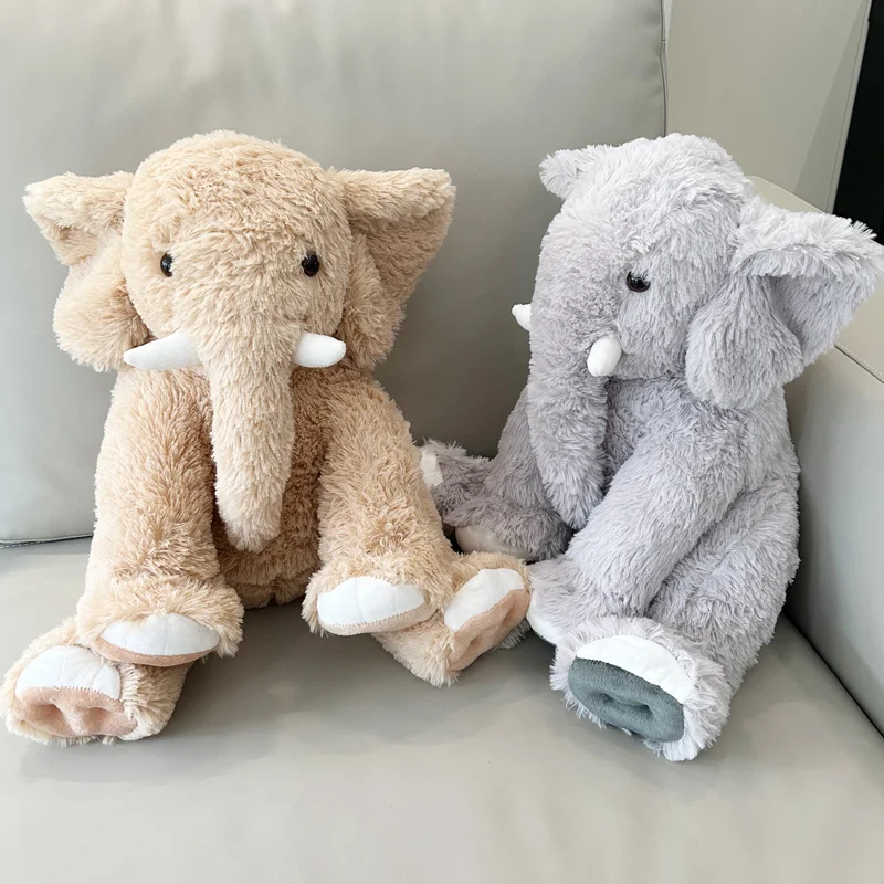 

2 Colors Kawaii Plush Elephant Doll Toy Kids Play Back Cushion Cute Stuffed Animal Child Accompany Doll Xmas Gift