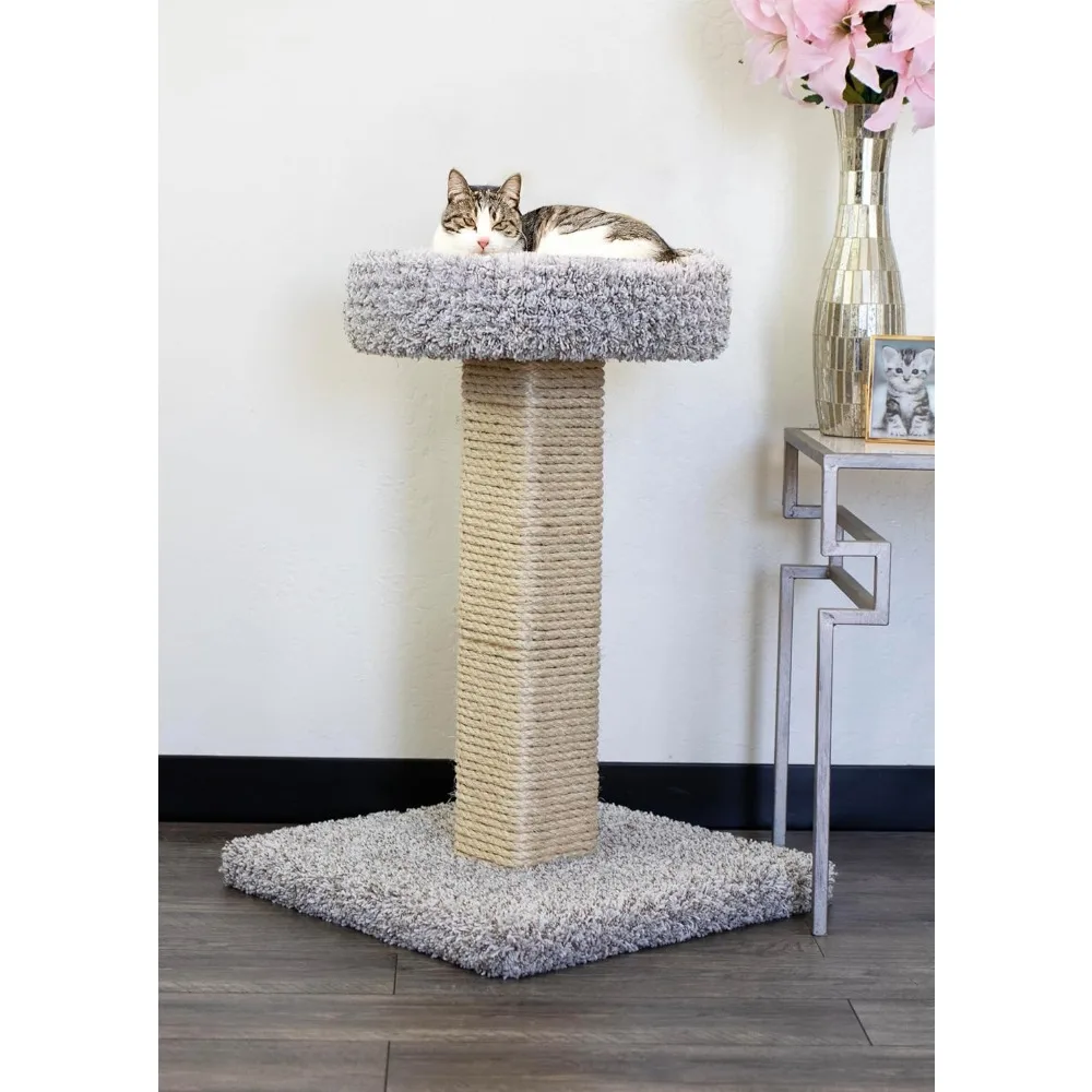 

New Cat Condos Solid Wood Cat Scratcher with Cat Bed
