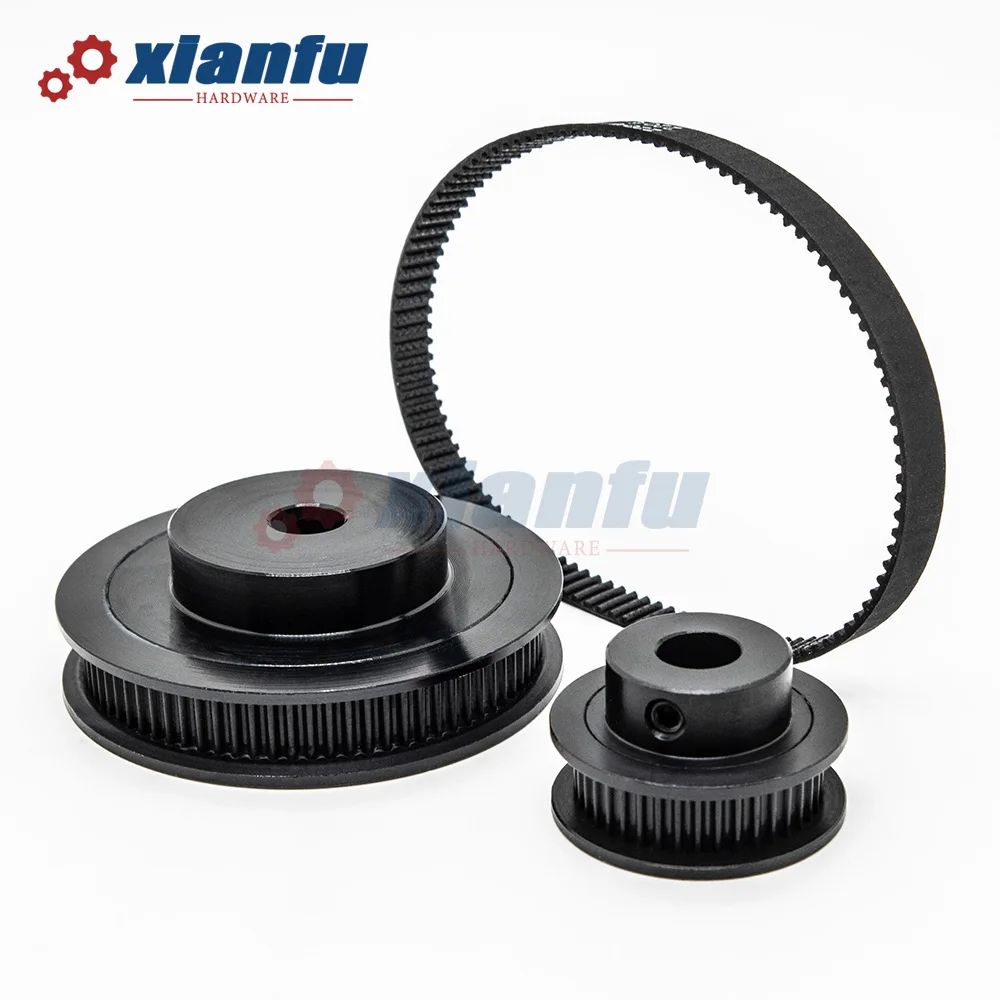 Ratio 1:2 2GT 40T 80T Timing Belt Pulley Kits Bore 5mm/8mm Wheel Set GT2 Belt Width 6mm 2M 40Teeth 80Teeth Pulley Set for CNC