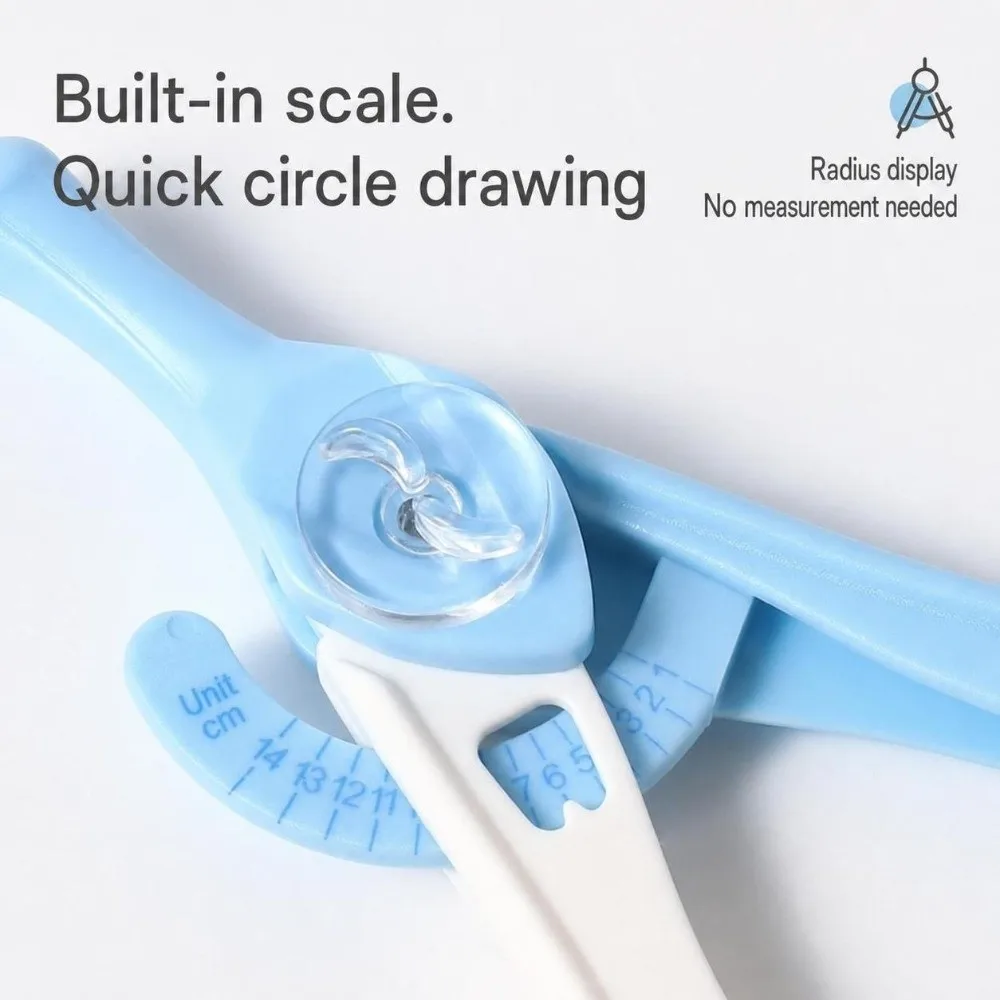Durable Adjustable Locking Student Compass Lock Distance 2B Lead Geometry Compass With Scale Drawing Compass Students