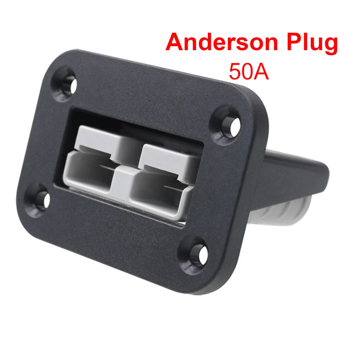 50A Flush Mount Car Anderson Plug Connector Socket Install Bracket Recharge Panel Kit for Caravan Camper Boat Truck