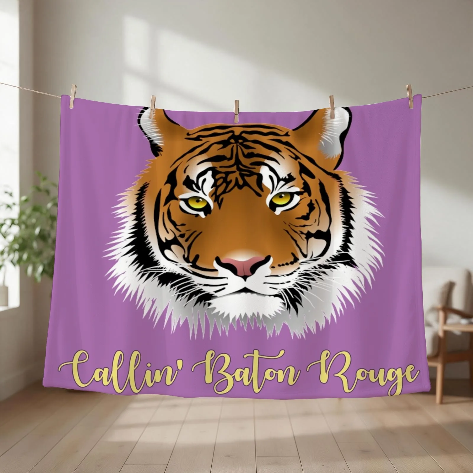 Callin' Baton Rouge Tiger Throw Blanket Weighted cosplay anime Giant Sofa Bed Blankets