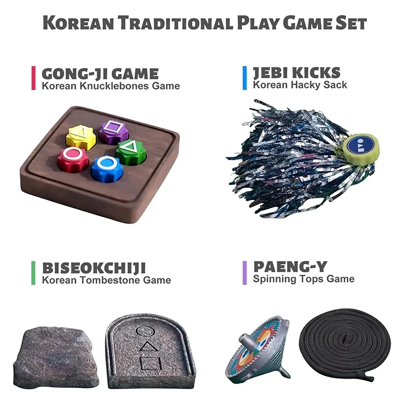 Korean Folk Game Sets Dice Party Game Props Square Circle Triangle Family Party Game Stone Catching Game Props For Kid Hot Game
