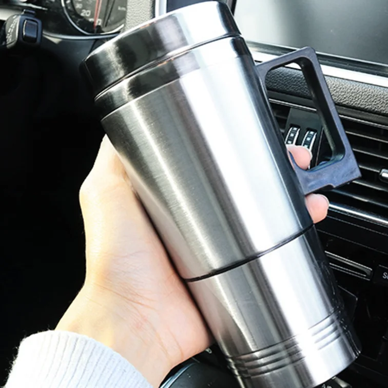 12V 24V 300ML Car Heating Cup Electric Heating Cup Kettle 304 Stainless Steel Water Heater Water Coffee Milk Thermal Mug for Car